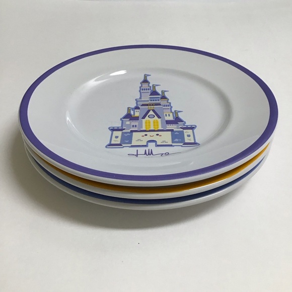 Disney Jerrod Mayurama Dessert Plates SET OF 3 Cinderella Castle Dumbo Jose’ 7” - Picture 5 of 15